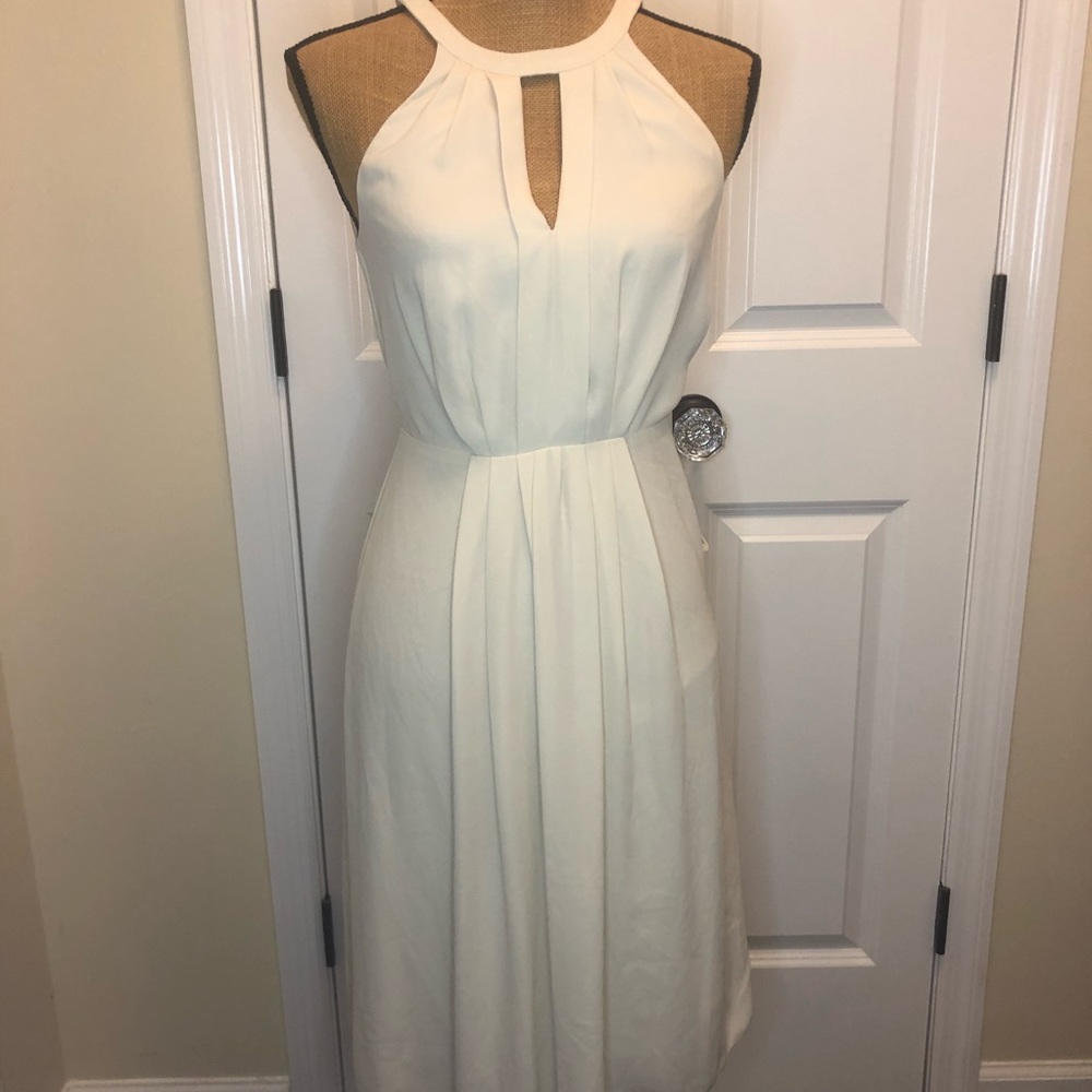 NWT H&M Cream Dress with Side Button Up Detail size 2